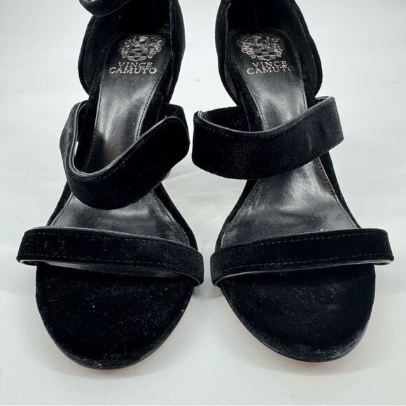 New Vince Camuto Velvet Robeka‎ Heeled Sandal Black 8.5 - Picture 4 of 9